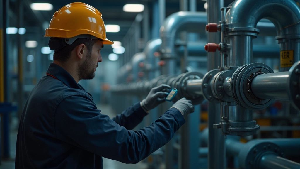 Нефтеперерабатывающий завод с трубопроводами и системами производства